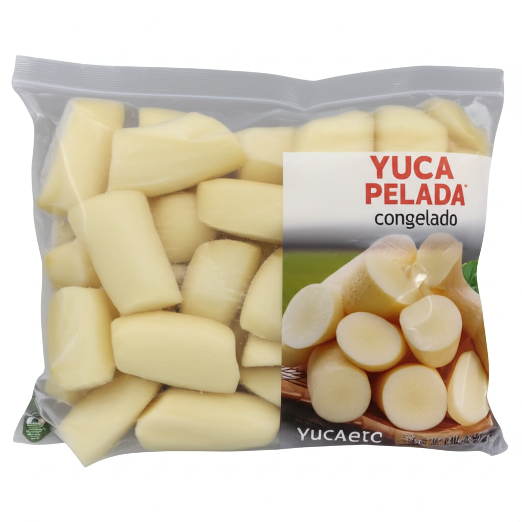 Yuca pelada congelada paquete