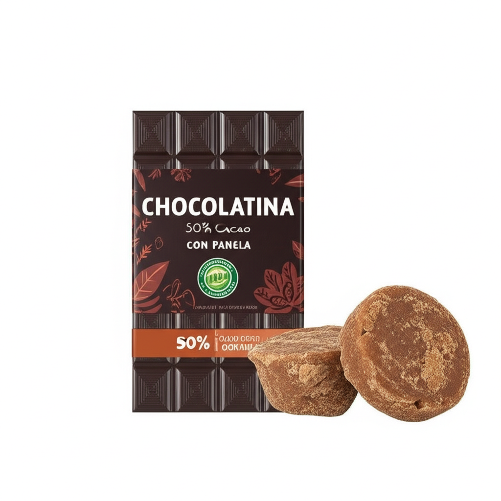 Chocolatina 50% Cacao con Panela