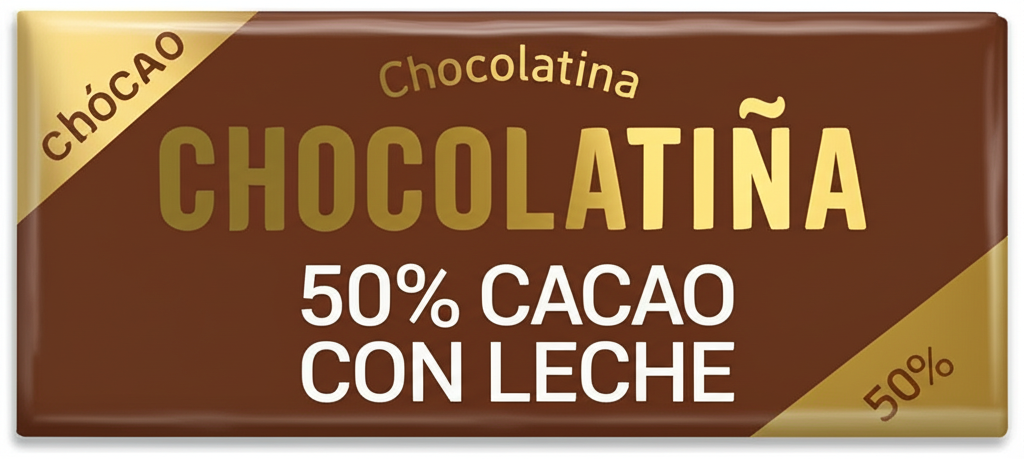 Chocolatina 50% Cacao con leche