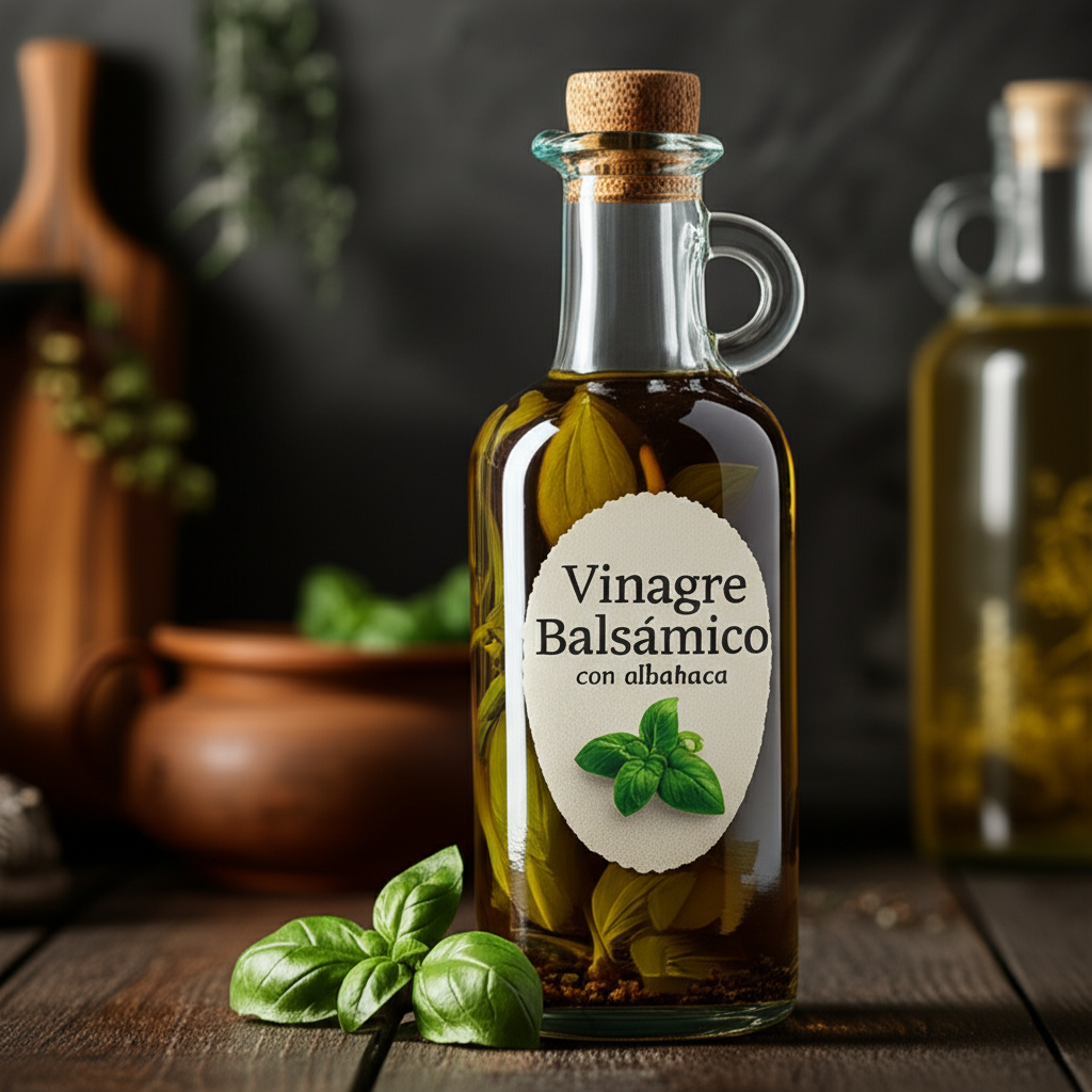Vinagre Balsámico con albahaca