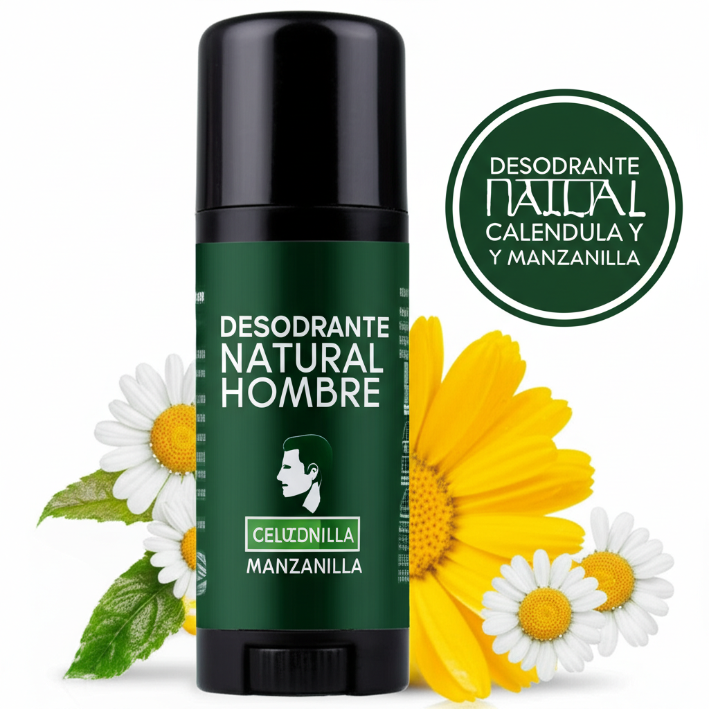 Desodrante natural hombre calendula y manzanilla